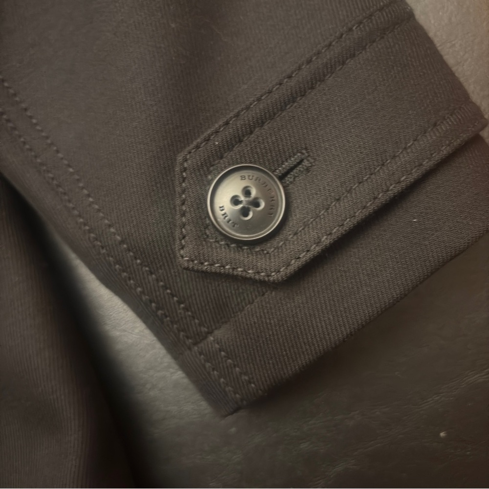 Burberry Brit Black Double-Breasted Trench Coat - Picture 6 of 16